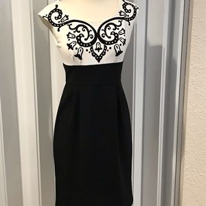 Black and White London Times bodycon dress